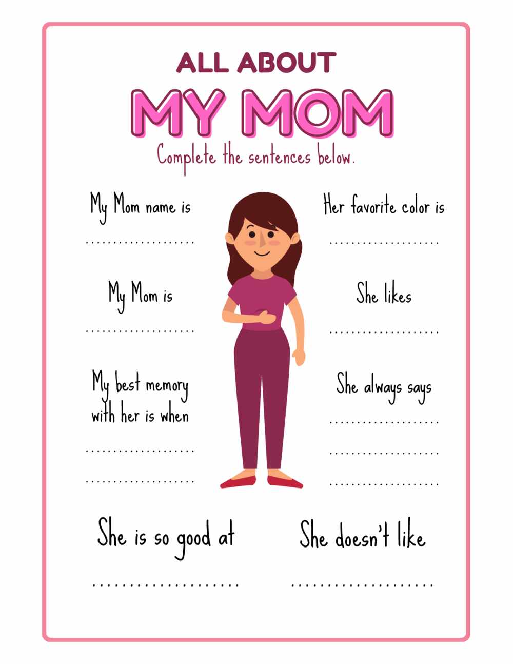 Mother s Day Coloring Book